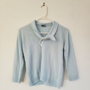 Vintage Baby Blue Handkerchief Sweater